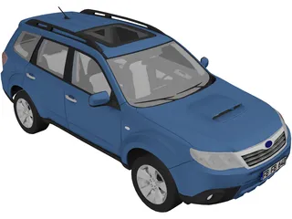 Subaru Forester XT (2008) 3D Model preview