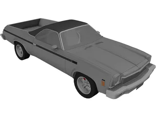 Chevrolet El Camino (1973) 3D Model preview