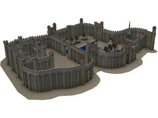 Bravil Castle 3D Model preview