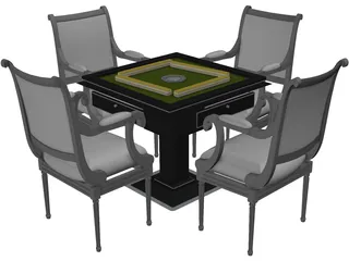 MaJiang Desk 3D Model preview