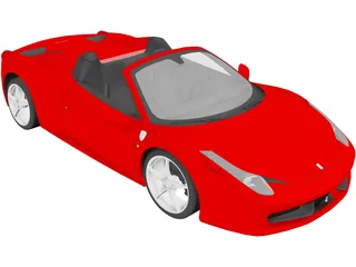 Ferarri 458 Spider (2012) 3D Model preview