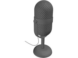 Vintage Microphone 3D Model preview