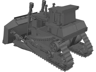 Caterpillar Bulldozer 3D Model preview