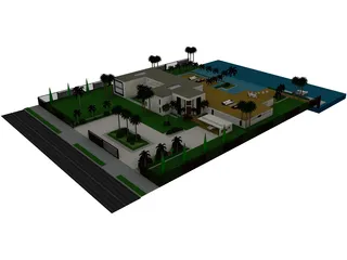 Modern House 3D Model preview