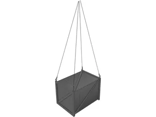 Container with Hooks 3D Model preview