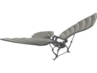 Fly Machine Leonardo Da Vincy 3D Model preview