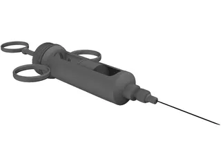 Old Syringe 3D Model preview