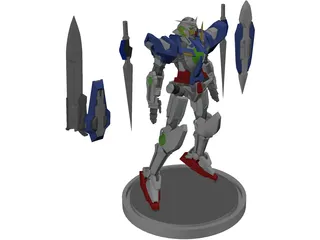 Gundam Exia 3D Model preview