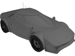 Lancia Stratos Fenomenon Concept (2005) 3D Model preview