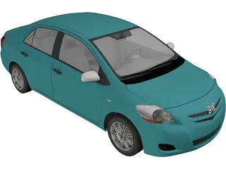 Toyota Yaris Sedan 3D Model preview