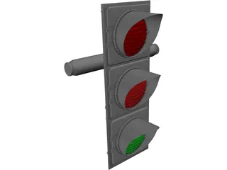 Traffic Light 3D Model preview