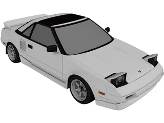Toytota MR2 Mk1 (1984) 3D Model preview