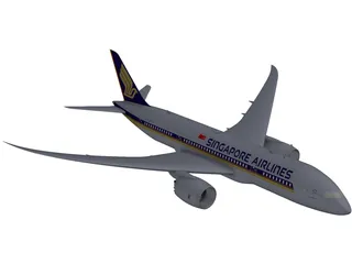 Boeing 787-800 Singapore Airlines 3D Model preview