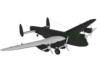 Avro Lancaster 3D Model preview