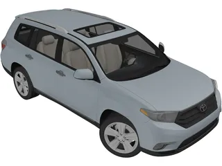 Toyota Highlander (2011) 3D Model preview