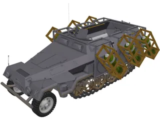 Sd.Kfz. 251/1 Ausf. C Wurfrahmen 3D Model preview