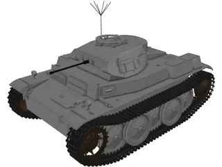 Pz IIL Luchs 3D Model preview
