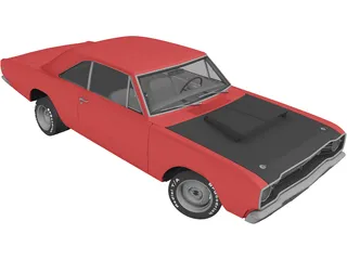 Dodge Dart HEMI Super Stock (1968) 3D Model preview