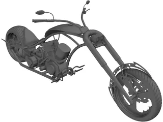 Custom Chopper 3D Model preview