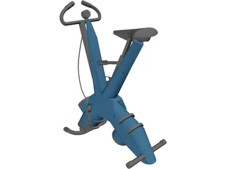 Gym Exercise Bike 3D Model preview