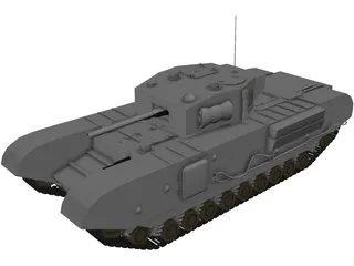 Churchill Mk IV 3D Model preview