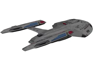 Nova Class Starship 3D Model preview