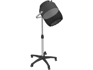 Salon Hairdryer 3D Model preview
