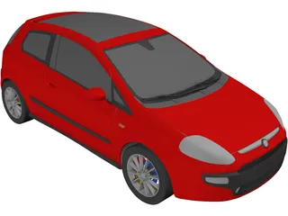 Fiat Punto (2012) 3D Model preview