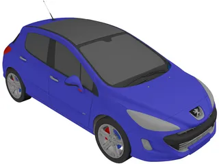 Peugeot 308 GTI 3D Model preview