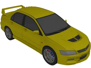 Mitsubishi Lancer Evo 8 3D Model preview
