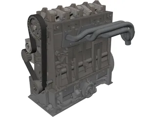 Citroen/Peugeot Engine 3D Model preview