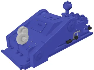 Mud Pump 3D Model preview
