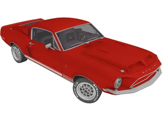Ford Mustang Shelby GT-500KR (1968) 3D Model preview
