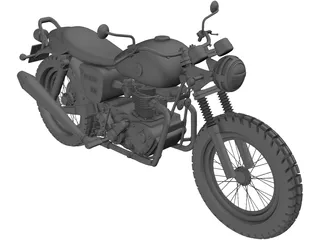 Yamaha 350 Custom 3D Model preview