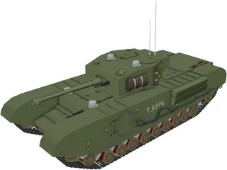 Churchill MK VII 3D Model preview