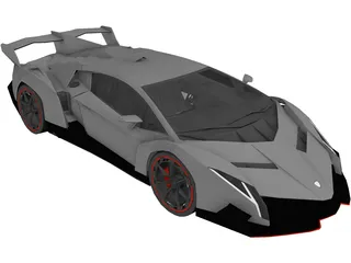 Lamborghini Veneno (2013) 3D Model preview