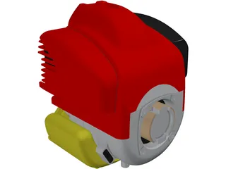 Honda GK100 Engine 3D Model preview