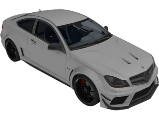 Mercedes-Benz C63 AMG Coupe 3D Model preview