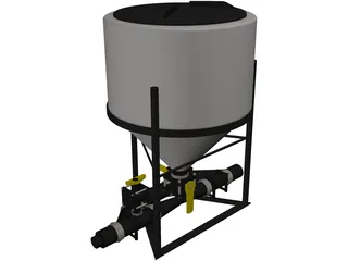 Feeder Tank with Control Valves 3D Model preview