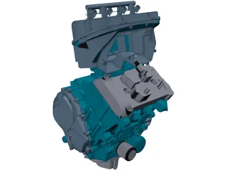 Triumph 675 Engine 3D Model preview