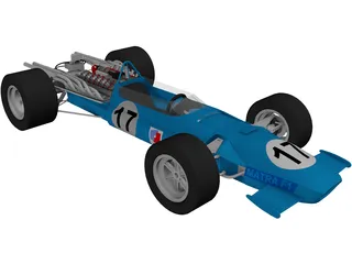 Matra F1 Racing Car (1967) 3D Model preview