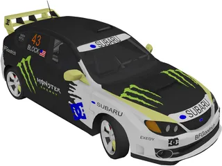 Subaru Impreza WRX STi Ken Block 3D Model preview