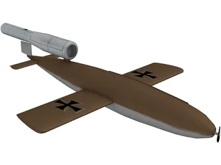 V-1 Buzz Bomb 3D Model preview