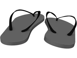 Flipflops 3D Model preview