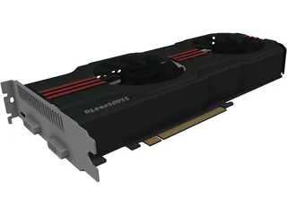Nvidia GeForce GTX 560Ti 3D Model preview