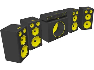Sound System 3D Model preview