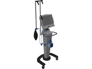 Hospital Ventilator 3D Model preview