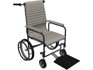 Manual Wheelchair 3D Model preview