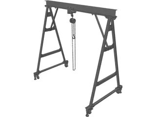 Crane Pont Roulant 3D Model preview