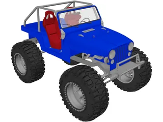 Jeep CJ5 Rock Crawler (1975) 3D Model preview